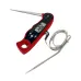 Foldable Dual Probe Food Thermometer BBQ Meat Grill Thermometer Kitchen Oven Grill Thermometer Dual Temperature Modes with Bottle Opener LCD Display