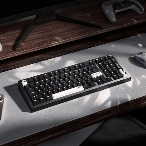 MonsGeek M2 V5 VIA CNC Aluminum Mechanical Keyboard Three-mode Gasket Structure RGB Backlight 8000mAh Battery PBT Dual-color Injection Keycaps 98-Keys Gaming Keyboards