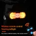 BIKIGH2 in 1 Wireless Remote Warning Turn Bike Taillight 5 Iighting Modes 70dB Loud Bell 1200mAh Battery Type-Rechargeable Safe Smart Rear Light with Horn for Giant Samebike Ibis MTB Bike Night Cycling Riding