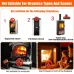 6-Blade Heat Powered Fireplace Fan Powered Fan With Temperature Display Strip Fireplace Fan Wood Fan Silent Operation Circulation