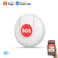 WL-90WT Tuya WiFi SOS Button One Key Emergency Wireless Security Alarm Panic Device for Elderly Kids Home Safety Tuya APP Remote