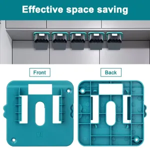 5/10 Pack Battery Storage Rack for 14.4V 18V Li-ion Battery Tools Machine Holder Storage Rack Wall Mount Bracket Fixing