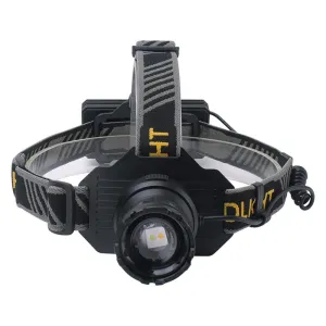 SEEKNIT500M Distance Smart Sensor LEHeadlamp Spotlight/Floodlight Zoom, Yellow/White Light Adjusted, Type-Rechargeable, Fishing Camping Running Working Headlight Long Shot Head Flashlight