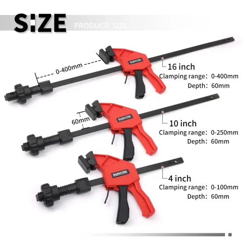 Woodworking MFT Dog Clamp 4"/10"/16" Vertical Bench Clamp for 20mm Dog Hole 60kg Heavy Duty Clamping Force Tool-Free Locking System