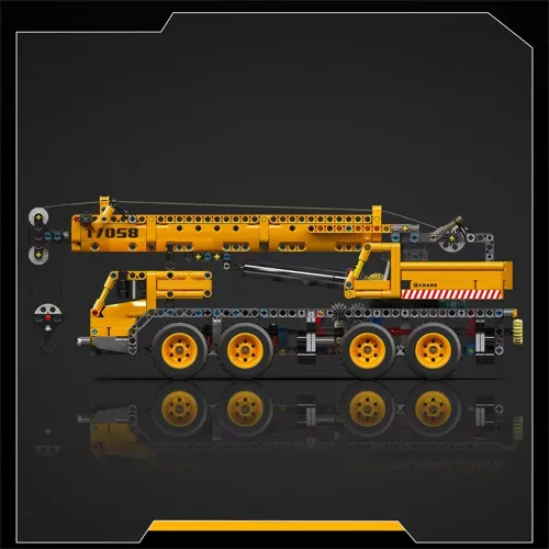 Mould King 17058 Technical Car Building Block Mechanical Crane Model Assembly Truck Brick Enginerring Toys Kids Christmas Gift