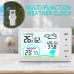 TS-FT006 Indoor Digital Thermometer and Hygrometer Mini LCD Wall Wireless Multifunctional Mini Clock with Humidity Weather Station
