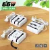 66W 4-Port USB Power Strip 2USB-A+2USB-C PD Fast Charging Desktop Charger Adapter with 3 Lines for iPhone 16 16 Pro 15 14 13 Pro Max for XIAOMI for SAMSUNG HUAWEI