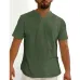 Linen Men's Short Sleeve Summer Cool Comfortable Shirt Tee Loose Tops Outdoor Hiking Holiday