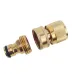 Brass 3/4" Hose Quick Connector Male and Female Set Water Hose Fitting European Style Leak Proof Rubber Washer Easy Installation Gardening Accessories