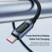 Toocki TQ-X03 5A PD100W Type-C to Type-C Cable Digital Display Support Fast Charging Data Transmission Tinned Copper Core Line 1M/2M Long for iPhone 15 15 Plus for Huawei Pura 70 Ultra for Samsung Galaxy Z Flip 6