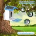 Solar Powered Bird Feeder Camera 4MP UHD 110 Wide-Angle Lens WIFI Smart AI Bird Recognition Night Vision Plastic Dome Weatherproof