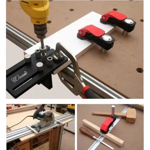 ENJOYWOOD 2 PCS 19mm 20mm Bench Dog Hold Down Quick Clamps Stainless Steel MFT Clamps For MFT Table