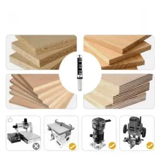 Woodworking Milling Cutter Router Bit Shank Size 1/2 inch 12mm Interchangeable Blades Easy Installation Perfect for Precision Cutting Sturdy Tool for Woodworking Projects