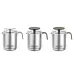 CAFELFFE Portable Manual Milk Frother Cup Stainless Steel Hand Pump Foam Maker Easy Cleaning Travel Use for Latte Cappuccino Coffee