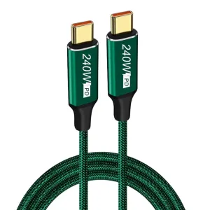 5A 240W USB-C to USB-C Cable PD QC3.0 Fast Charging Data Transmission Tinned Copper Core Line 1M/2M Long for iPhone 16 16 Pro 15 Pro Max for Huawei Pura X for Xiaomi 15pro for Samsung Galaxy S25 Ultra