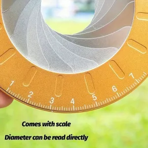 Adjustable Precision Circle Drawing Tool 125mm Diameter Alloy Metal Engraved Scale Compact Lightweight Versatile Measurement Tool Woodworking DIY Designs Gold Red Black Blue Sleek Finish