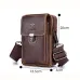 BULLCAPTAIN Men Casual Waist Bag Belt Purse Genuine Leather Multifunctional Shoulder Messbage Bag Mobile Phone Crossbody Bags Waist Pack