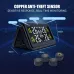 Wireless TPMS Tire Pressure Monitor Car Tire Pressure Monitoring System Solar Charging Car Tire Pressure Sensor Real-Time Monitoring