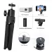 YG300 360 Gimbal Rotary Projector Stand Bracket 180mm Height 92g Lightweight Alloy ABS Projector Stand 90 Tilt Quick Lock Universal Mount for Camera Phone Webcam
