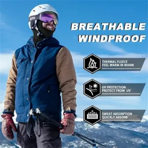 ROCKBROFull Face Mask Warm Winter Scarf Balaclava Helmet Liner Fishing Skiing Hiking Bike Mask Windproof Breathable Headgear