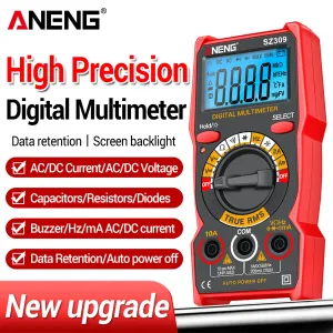 ANENG SZ309 SZ309pro Digital Multimeter AC DC Voltage Current Tester 600V 10A Resistance Capacitance Frequency Measurement Backlit Display Portable