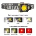 Bikight Multifunctional COB Headlamp Magnetic Adjustable 90 Degree Type-Rechargeable Red Light for Outdoor Camping Emergency Repair Work Light