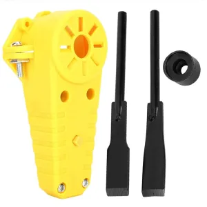 Electric Chisel Accessory Stainless Steel Flat Cutter Lightweight Plastic Handle 200mm Full Length Quick Install Woodworking Tool for Carpentry DIY