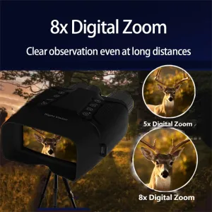 CZ080 Infrared Tactical Binocular Telescope 4K UH40MP 600M Binoculars Night Vision with 5000mAh Battery, 32GB SCard Hunting Trail Camera 8X Digital Zoom Telescope