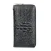 Ekphero Genuine Leather Crocodile Texture Wallet Unisex Long Business Handheld Bag Zipper Card Holder Fashion Cowhide Money Clip Purse