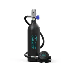 UDirect CHIKADIV 1L Scuba Tank Refillable Oxygen Cylinder Underwater Diving Gear for Diver Portable Diving and Snorkeling Equipment