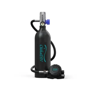 UDirect CHIKADIV 1L Scuba Tank Refillable Oxygen Cylinder Underwater Diving Gear for Diver Portable Diving and Snorkeling Equipment