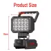 Outdoor Flood Light 3 inch Work Light For Makita 14.4V 18V Li-ion Battery LED Flashlight Lantern Camping Lamp Emergency Lighting