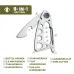 IPRee 9in1 13in1 Mini Multifunction Wrench & Bottle Opener Compact Card Tool Stainless Steel Climbing Carabiner EDKeychain Gear Rope Cutter Camping Hiking Outdoor Tools