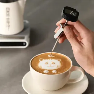 MHW-3BOMBER Instant Read Electronic Digital Thermometer -45C to 200C SUS304 Probe LCD Display High Precision Temperature Measurement Tool for Coffee Pot Kitchen Accessories