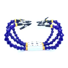 Two/Four/Six Brackets Benches Vise Table Clamp with Flexible Arm Aluminum Alloy Clamp Soldeirng Iron Holder Printed Circuit Board Welding Repairs