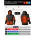 Auxo 6-Zone Men Heated Jacket for Men with 20000mAh Power Bank- Waterproof Lightweight Warm Electric Heating Coat for Winter Outdoor
