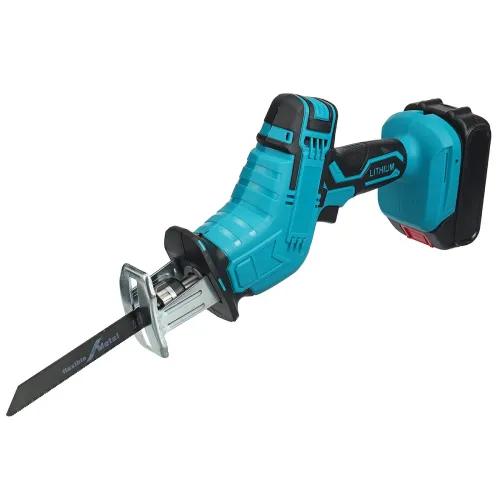 Wolike 88VF Cordless Reciprocating Saw Battery Powered Electric Saw For Metal/Wood/PVC Pipe/Tree With 4 Saw Blades & Battery For Makita