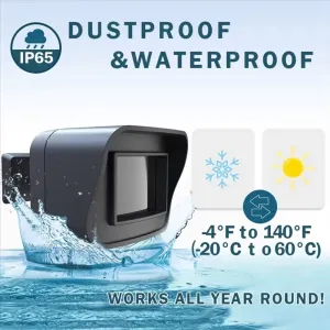 Tuya Smart WiFi Outdoors Waterproof Detector Motion Sensor Remote APP Notifications Compatible with Alexa