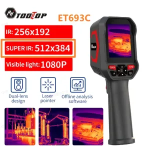 EU Direct AV TOOLTOP ET693B ET693C Thermal Imaging Camera 512*384 SUPER IR Resolution -20C to 550C Temperature Range 2.8 Inch Screen USB Type-C High Precision Industrial Inspection