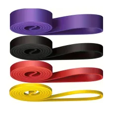 KALOA4Pack Heavy Duty Latex Resistance Band Exercise Elastic Band Set For Sport Strength Pull Up Assist Band Workout Pilates Fitness Equipment