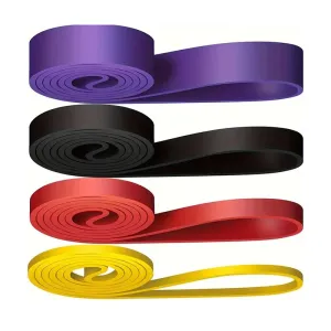 KALOA4Pack Heavy Duty Latex Resistance Band Exercise Elastic Band Set For Sport Strength Pull Up Assist Band Workout Pilates Fitness Equipment