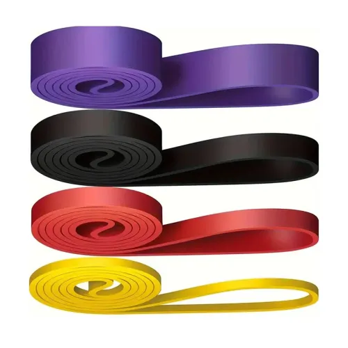 KALOA4Pack Heavy Duty Latex Resistance Band Exercise Elastic Band Set For Sport Strength Pull Up Assist Band Workout Pilates Fitness Equipment