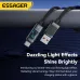 ESSAGER ES-X58 7A 100W USB-A to Type-C Cable Fast Charging Data Transmission Copper Core Line 1M/2M Long for iPhone 15 15 Plus for Huawei Pura 70 Ultra for Xiaomi Civi 4 Pro for Samsung Galaxy Z Fold6