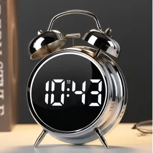 Metal Bell Powerful Wake-Up Alarm Clock Electronic Intelligent Loud Volume Student-Specific Wake-Up Artifact Super Loud Large Digital Display
