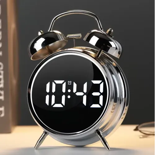 Metal Bell Powerful Wake-Up Alarm Clock Electronic Intelligent Loud Volume Student-Specific Wake-Up Artifact Super Loud Large Digital Display
