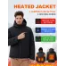 Auxo 6-Zone Men Heated Jacket for Men with 20000mAh Power Bank- Waterproof Lightweight Warm Electric Heating Coat for Winter Outdoor
