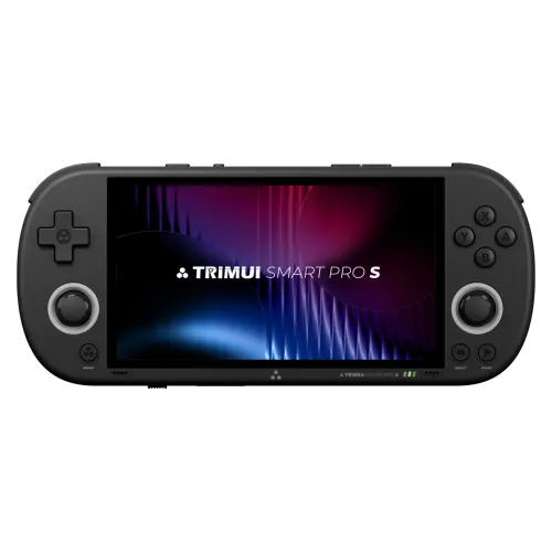 128G TRIMUI Smart Pro S 4.96-inch IPS Screen Handheld Game Console Built-in 14000+ Games Octa-core Support WiFi6 & BT5.4 Retro Game Player with RGB Light TMR Dual Hall Joysticks 5000mAh Battery Open Source Linux System Gamer Console