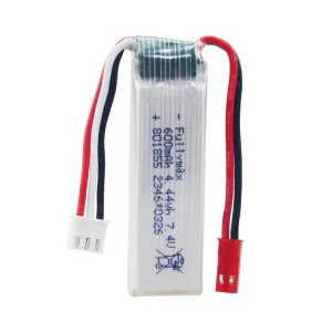 7.4V 600mAh 2S 25C Lithium Polymer Battery JST Plug for Wltoys XK A280 A160 A300 RC Airplane Fixed-wing Glider Model