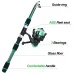 Sougayilang Spinning Fishing Rod Reel Combos 1.8M Telescopic Rod with 5.2:1 3BB Fishign Reel Max Drag 5kg Full Fishing Kit-Green