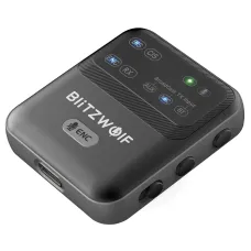 BlitzWolf BW-LE523 2 in 1 Audio Adapter Bluetooth V6.0 Receiver Transmitter Clip-on Design AAC LC3 ENC Wireless Broadcast Adapter One with Multiple Audio System